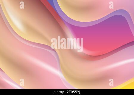 Netzfarbe kreatives abstraktes, gewelltes übermäßig verlaufendes buntes Vektor-Hintergrunddesign Stock Vektor