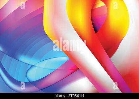 Moderne Farbe kreatives abstraktes gewelltes übermäßig verlaufendes buntes Vektor-Hintergrunddesign Stock Vektor