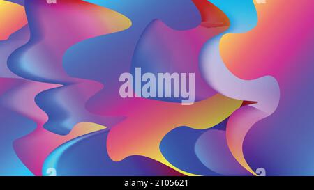 Moderne Kunst stilvolle Netzfarbe kreative abstrakte übermäßig verlaufende bunte Vektor Hintergrund Design Stock Vektor