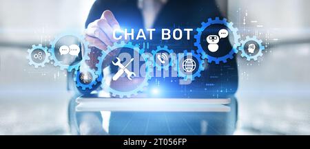 Chatbot Customer Service Automation NLP Natural Language Processing Business Technology Konzept. Stockfoto