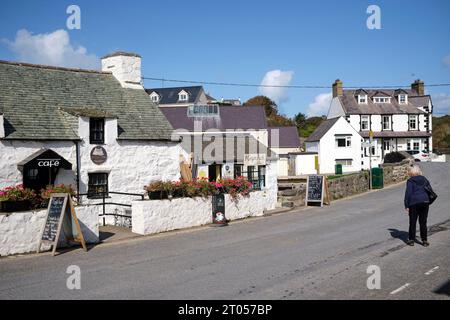 Das Touristenziel Dorf Aberdaron Gwynedd, Llyn Peninsula, Nordwales, Großbritannien Stockfoto