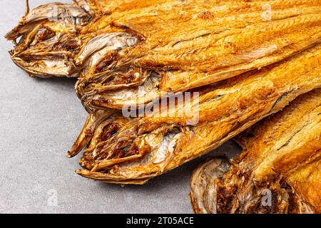 Gefrorene und getrocknete Alaska pollock Muktae Stockfoto