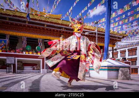 Cham Dance (Maskentanz), Leh, Ladakh, Indien Stockfoto