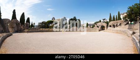 Arènes de Cimiez. Nizza, Frankreich. Die Cimiez Arenas sind ein römisches Amphitheater in Nizza im Cimiez-Viertel. (135) Stockfoto