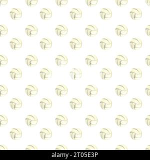 Volleyballdruck, Sportmotiv, nahtloses Muster mit Aquarellzeichnung Stockfoto