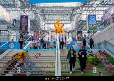 118. North American International Toy Fair im Jacob Javits Convention Center in New York am Samstag, 30. September 2023. Die viertägige Messe mit über 1000 Ausstellern wurde in den Herbst dieses Jahres verschoben, und einige Aussteller sind nicht anwesend, darunter Mattel und MGA Entertainment. (© Richard B. Levine) Stockfoto