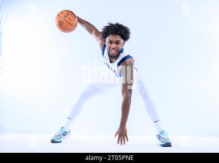 29. September 2023: Jordan Walker #16 des Dallas Mavericks Guard posiert während des Dallas Mavericks Media Day im American Airlines Center in Dallas, TX Albert Pena/Cal Sport Media Stockfoto