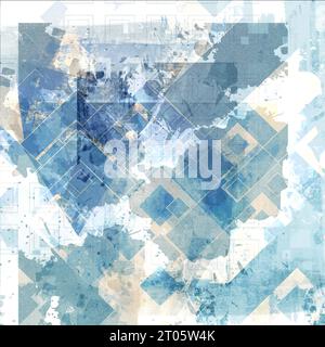 Blauen geometrischen abstrakten Hintergrund Stockfoto