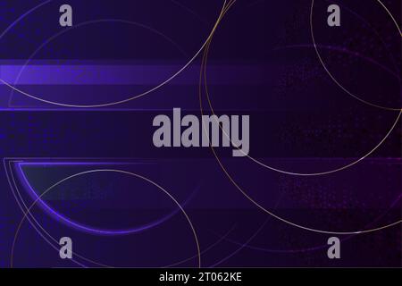 Dunkler abstrakter Hintergrund mit leuchtender Welle. Designelement für glänzende bewegliche Linien. Moderne lila blaue Farbverläufe, fließende Wellenlinien. Futuristische Technologie Stock Vektor