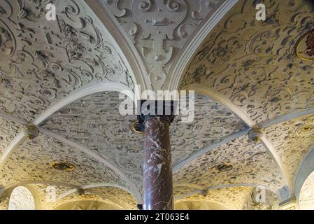 Geschwungene Hülle im Schloss Frederiksborg Stockfoto