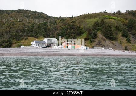 Kleine Gemeinden auf Langlade in St. Pierre & Miquelon, Frankreich Stockfoto