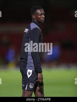 Während des Sky Bet League 2 Spiels zwischen Grimsby Town und Barrow im Blundell Park, Cleethorpes am Dienstag, den 3. Oktober 2023. (Foto: Mark Fletcher | MI News) Credit: MI News & Sport /Alamy Live News Stockfoto