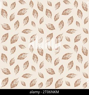 Blattfall nahtloses Muster Vektorillustration isoliert Stock Vektor