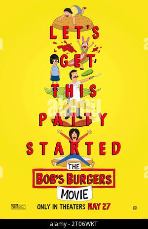 Bob's Burgers: The Movie (2022) unter der Regie von Loren Bouchard und Bernard Derriman mit H. Jon Benjamin, Kristen Schaal und Dan Mintz. Als ein Loch vor Bob's Burgers die Pläne der Belchers für einen erfolgreichen Sommer bedroht, versuchen Bob und Linda, ihr Geschäft am Laufen zu halten, während die Kinder versuchen, das Restaurant zu retten, indem sie ein Rätsel lösen. US-Poster mit einem Blatt. ***NUR FÜR REDAKTIONELLE ZWECKE*** Credit: BFA / 20th Century Studios Stockfoto