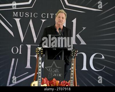 Nashville, USA. Oktober 2023. Steve Wariner bei der 2023 Music City Walk of Fame Induction Ceremony am 4. Oktober 2023 in Nashville, TN. © Tammie Arroyo/AFF-USA.com Credit: AFF/Alamy Live News Stockfoto