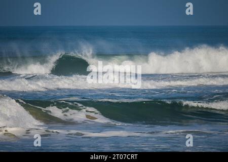 Das Quiksilver Festival wurde in Capbreton, Hossegor und Seignosse gefeiert. 20 der besten Surfer der Welt wurden von Jeremy Flores ausgewählt Stockfoto