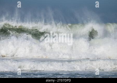 Das Quiksilver Festival wurde in Capbreton, Hossegor und Seignosse gefeiert. 20 der besten Surfer der Welt wurden von Jeremy Flores ausgewählt Stockfoto