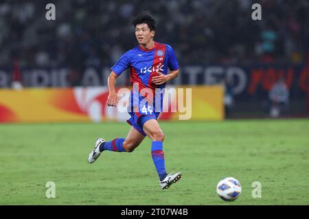 Tokio, Japan. Oktober 2023. Shion Inoue (Ventforet) Fußball/Fußball : AFC Champions League 2023-24 Gruppenphase zwischen Ventforet Kofu - Buriram United im Japan National Stadium in Tokio. Quelle: YUTAKA/AFLO SPORT/Alamy Live News Stockfoto