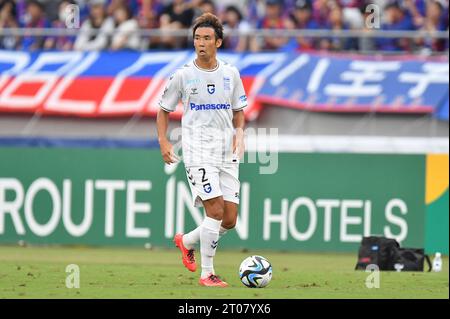 Tokio, Japan. Oktober 2023. Gamba Osakas Shota Fukuoka während des Spiels der J1 League 2023 zwischen dem FC Tokio 3-0 Gamba Osaka im Ajinomoto Stadium in Tokio, Japan, 1. Oktober 2023. Quelle: AFLO/Alamy Live News Stockfoto