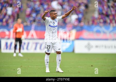 Tokio, Japan. Oktober 2023. Gamba Osaka's Dawhan während des Spiels der J1 League 2023 zwischen dem FC Tokio 3-0 Gamba Osaka im Ajinomoto Stadium in Tokio, Japan, 1. Oktober 2023. Quelle: AFLO/Alamy Live News Stockfoto