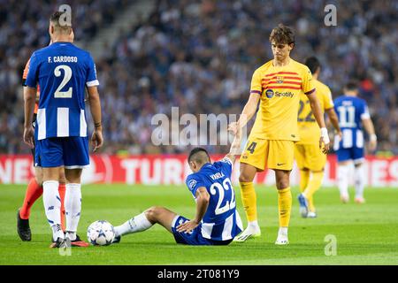 Porto, Portugal. Oktober 2023. PORTO, PORTUGAL - 4. OKTOBER: Spiel zwischen dem FC Porto und dem FC Barcelona in der Gruppe H der UEFA Champions League am 4. Oktober 2023 in Estádio do Dragão in Porto, Portugal. (Foto: Sergio Mendes/PxImages) Credit: PX Images/Alamy Live News Stockfoto