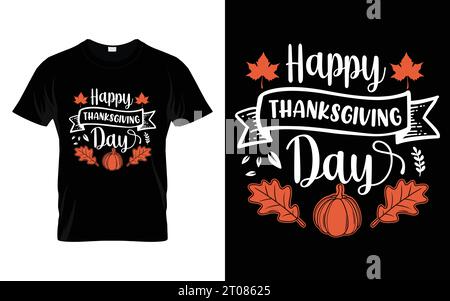 Happy Thanksgiving Day Happy Thanksgiving T-Shirt-Design Stock Vektor