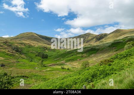 Blick nach Mynydd Tal-y-Mignedd vom Südostgrat von Craig Cwm Silyn Stockfoto