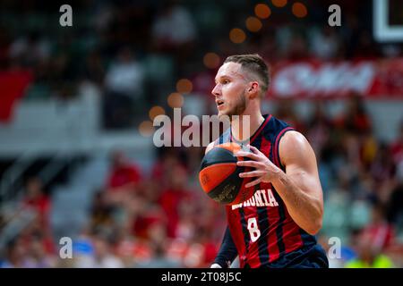 Murcia Spanien 27. September 2023: TADAS SEDEKERSKIS Litauischer Flügelspieler von Baskonia während des Spiels UCAM Murcia CB gegen Baskonia Bas Stockfoto