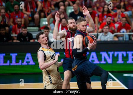 Murcia Spanien 27. September 2023: TADAS SEDEKERSKIS Litauischer Flügelspieler von Baskonia während des Spiels UCAM Murcia CB gegen Baskonia Bas Stockfoto