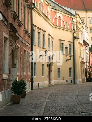 Straßenszene in der Altstadt von Kraków, Polen Stockfoto