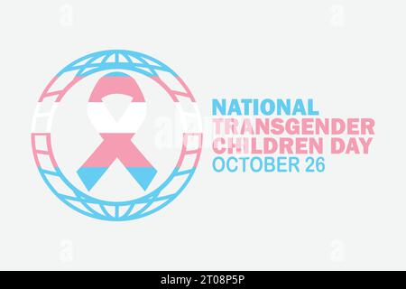 National Transgender Children Day Vector Template Design Illustration. Oktober. Geeignet für Grußkarten, Poster und Banner Stock Vektor