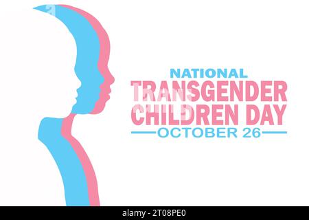 National Transgender Children Day Vector Illustration. Oktober. Geeignet für Grußkarten, Poster und Banner Stock Vektor