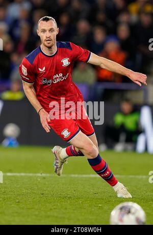 Leicester, Großbritannien. Oktober 2023. Will Keane aus Preston North End während des Sky Bet Championship Matches im King Power Stadium in Leicester. Der Bildnachweis sollte lauten: Andrew Yates/Sportimage Credit: Sportimage Ltd/Alamy Live News Stockfoto