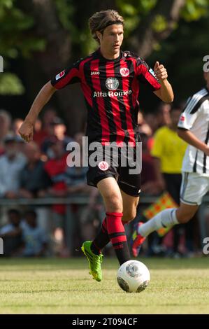 Martin Lanig Aktion Fußball Testspiel Eintracht Frankfurt - VFR Aalen in Frankfurt am Main, Deutschland am 13.07.2013 Stockfoto