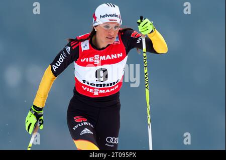 Nicole FESSEL Aktion, Aktion, 1,2 km Frauen Classic Sprint FIS Nordische Ski Weltmeisterschaft in Val di Fiemme, Italien am 21.02.2013 Stockfoto