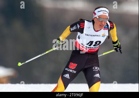 FESSEL Nicole Aktion FIS Nordische Ski Weltmeisterschaft 10 km der Frauen in Val di Fiemme, Italien am 26.02.2013 Stockfoto