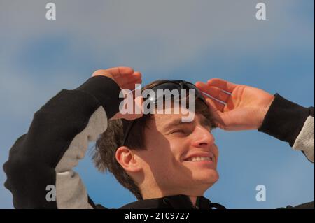 Richard Freitag Privataufnahmen in Val di Fiemme, Italien am 27.02.2013 Stockfoto