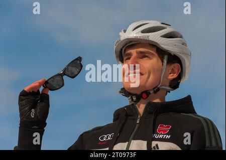 Richard Freitag Privataufnahmen in Val di Fiemme, Italien am 27.02.2013 Stockfoto