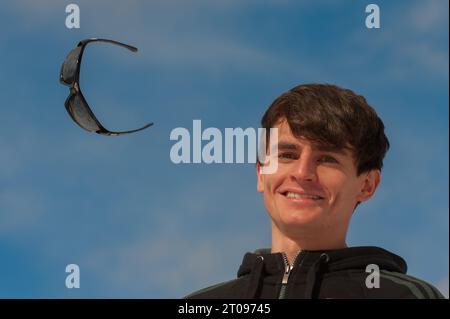 Richard Freitag Privataufnahmen in Val di Fiemme, Italien am 27.02.2013 Stockfoto