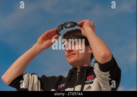 Richard Freitag Privataufnahmen in Val di Fiemme, Italien am 27.02.2013 Stockfoto