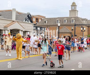 Menschenmassen bei der franklin Rodeo Parade Stockfoto