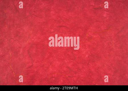 Rote Farbe Maulbeerpapier Textur als Hintergrund für DIY, Kunst und Handwerk. Stockfoto