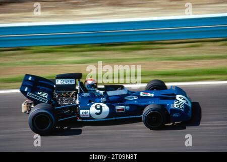09 Cevert Francois (fra), Elf Team Tyrrell, Tyrrell 002, Action während des Grand Prix der Vereinigten Staaten 1971, 11. Runde der Formel-1-Saison 1971, auf dem Watkins Glen Grand Prix Circuit, vom 1. Bis 3. Oktober 1971 in Watkins Glen, New York, USA - Foto DPPI Stockfoto