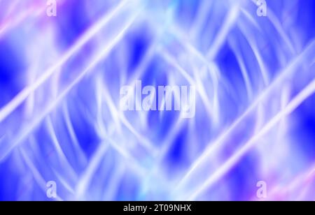 3D Neon geometrisch Moderne realistische kreative benutzerdefinierte Form blaue Farbe abstrakter Stil radialer Unschärfe Hintergrund Stockfoto