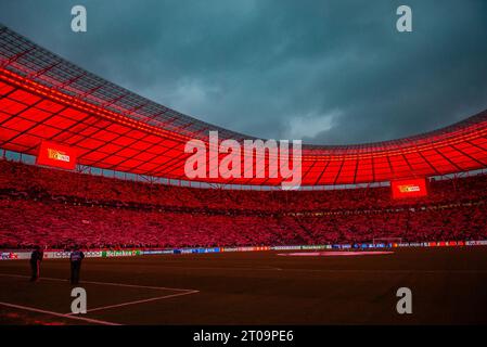 Olympiastadion vor der Spiel UEFA Champions League: 1. FC Union Berlin gegen Sporting Braga, Olympiastadion, Berlin, 03.10.2023 Stockfoto