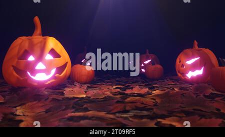 3D Illustration Hintergrund für Werbung und Tapete in Grusel- und Horrorszene. 3D Rendering im dekorativen Konzept. Stockfoto