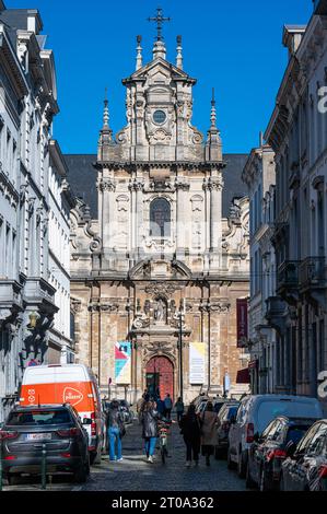 Stadtzentrum von Brüssel, Beglium, 24. September 2023 - die Kirche des Heiligen Johannes des Täufers Stockfoto