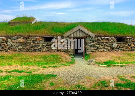 Das Wikingerprojekt bei Haroldswick auf Unst, Shetland Islands. Stockfoto