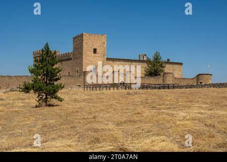 Vista del Castillo de Pedraza Stockfoto