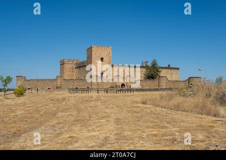 Vista del Castillo de Pedraza Stockfoto